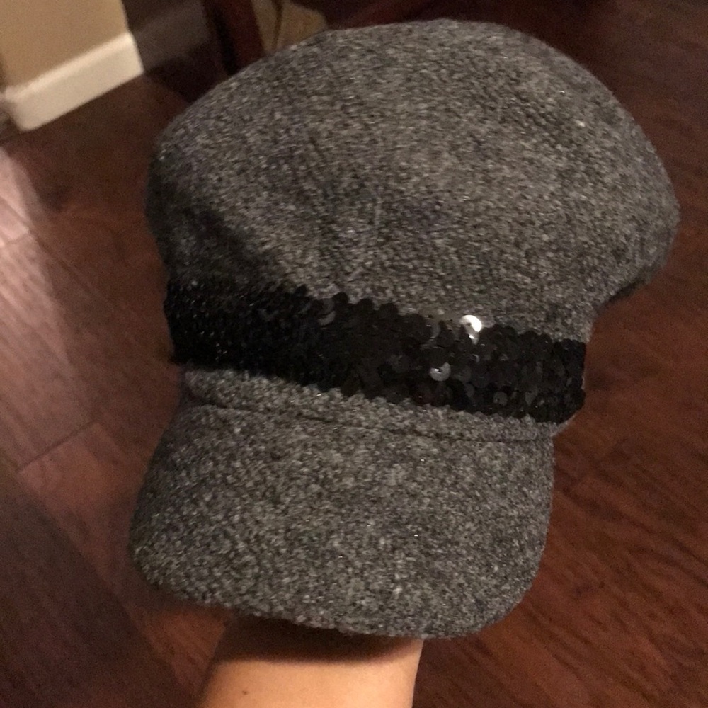 Military Hat Wool and Polyester with Rhinestones